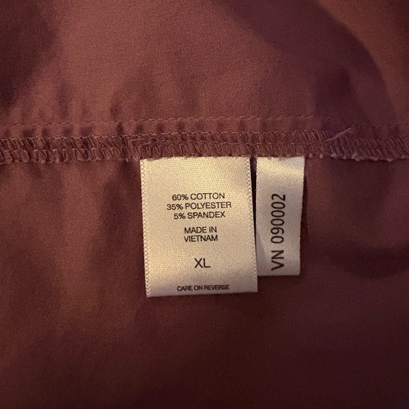 New York & Company 7th Avenue Plum Button-Front Top Size XL - Picture 3 of 10